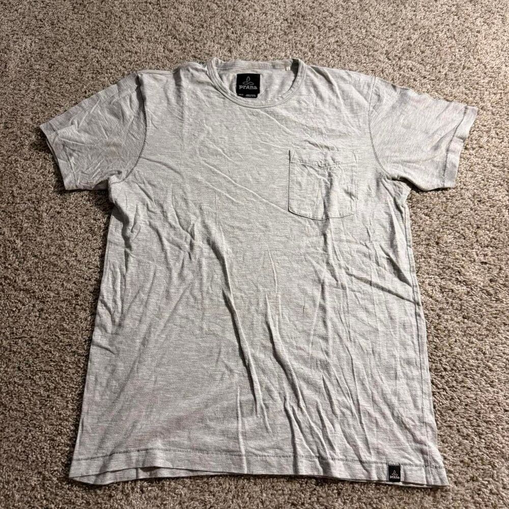 Prana Pocket Tee Mens Medium Regular Fit Beige Casual Outdoor Shirt